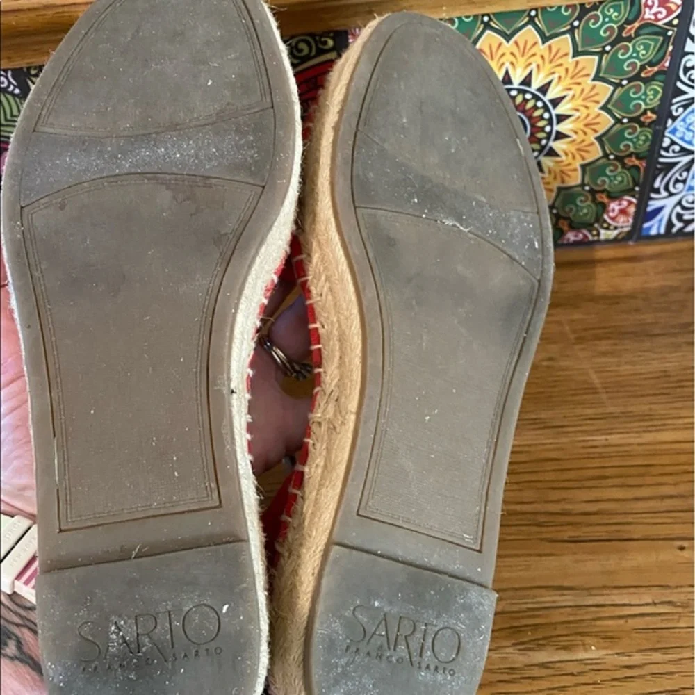SARTO from NORDSTROM red espadrille platforms❣️EUC